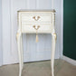Pair of Cream French style Bedside drawers/nightstands with gold details