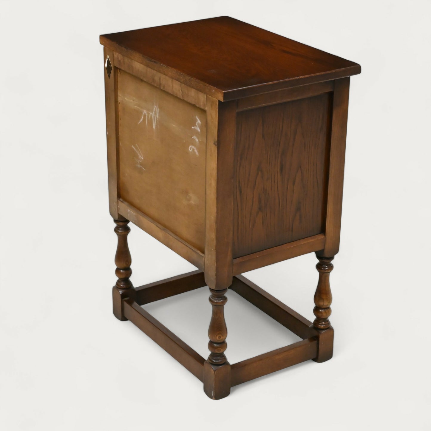 Old Charm Pedestal Cabinet/Cupboard Linenfold Doors Tudor Brown FREE UK DELIVERY. SBR10810/0708E