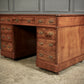 Victorian Walnut & Leather Pedestal Desk