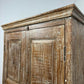 Vintage Indian Rustic Wooden Cupboard with Lime Wash Finish
