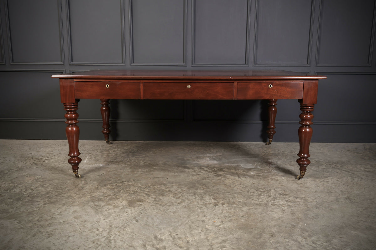 Early Victorian Mahogany Partners Writing Table