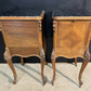 Lovely Pair French Walnut Bedside Cabinets