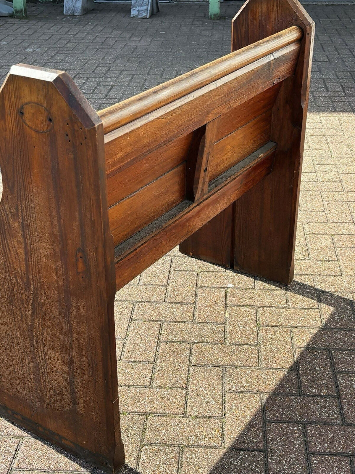 Small Vintage Victorian Pine Pew, 1800s