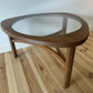 Mid Century Teak Astro Coffee Table Vintage Teak and Glass Table