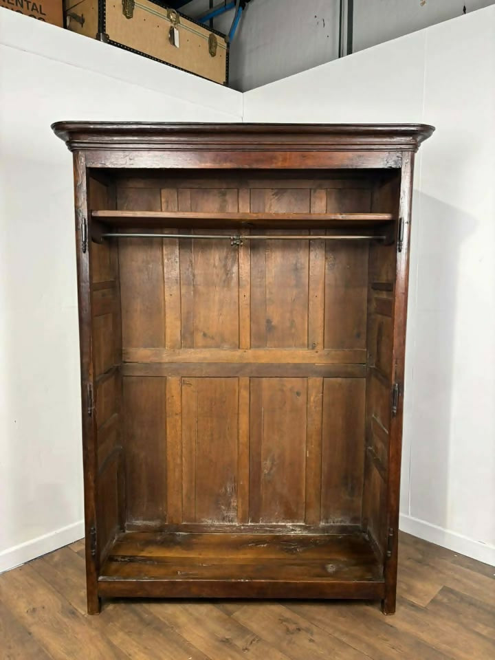 Antique French Carved Oak Wardrobe