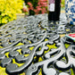 Black Vintage Love Seat Patio Set finished in Black