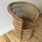 Vintage Bamboo Cane Peacock Chair Wicker Boho Tiki Mid Century Chair