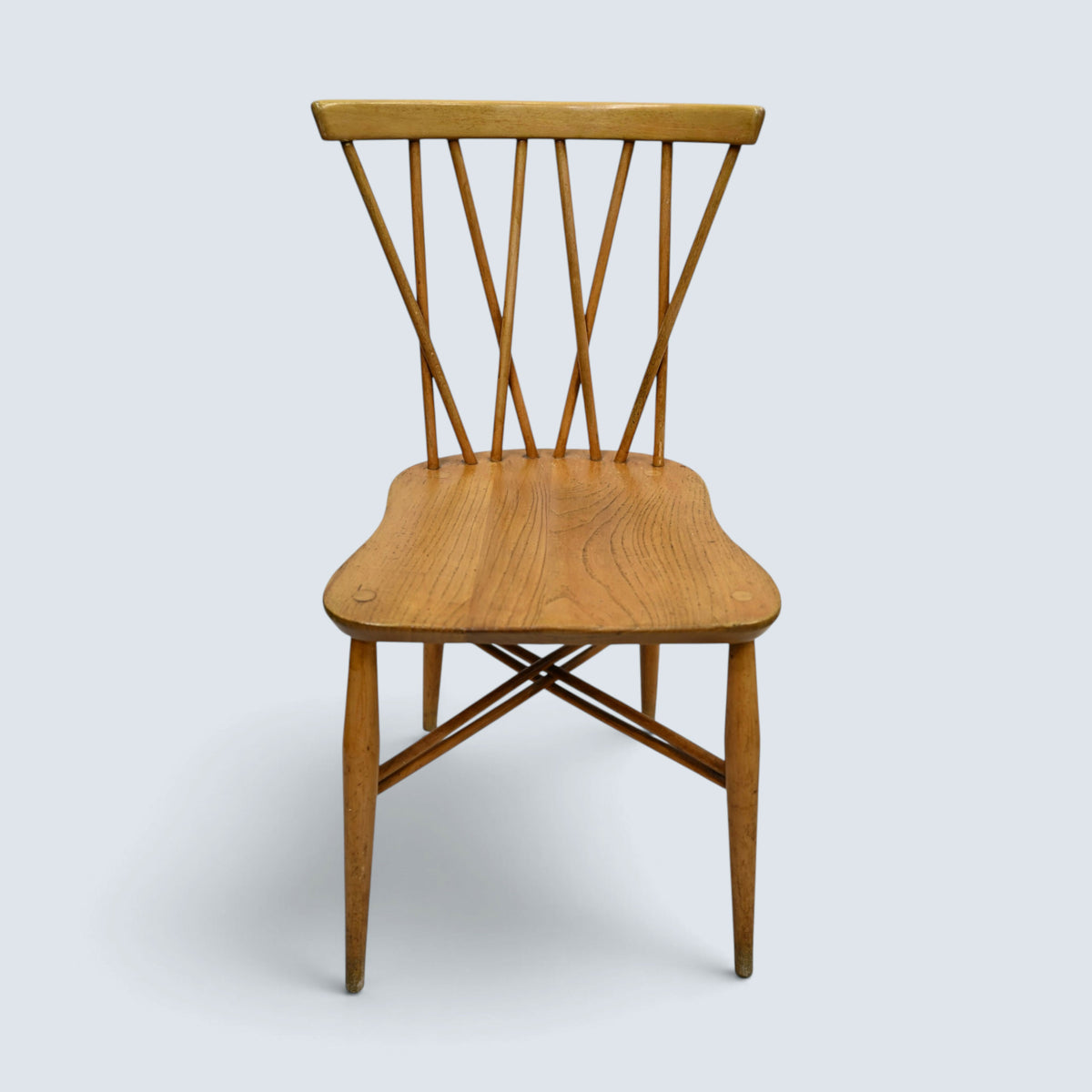 4 Ercol Lattice Back Dining Chairs 'Candlestick' Design Light FREE UK Delivery*