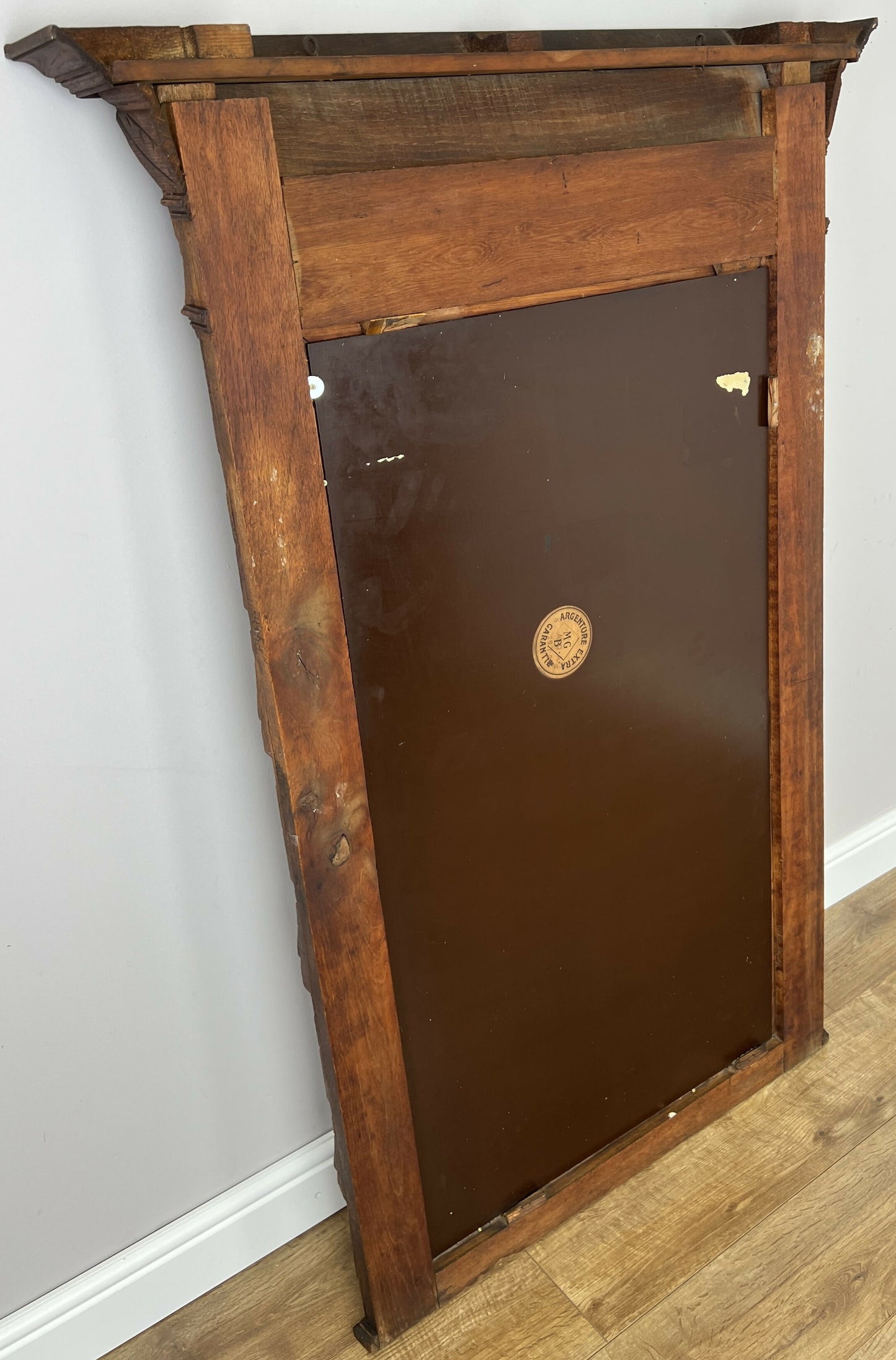 Mirror Antique French Oak Wall Mirror Home Decor Carved Wall Frame LOT 6371