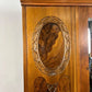 Edwardian Walnut Single Door Mirrored Wardrobe with Carved Panels