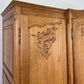 Wardrobe Vintage French Louis XVI Style Oak Four Door Carved Armoire LOT 6386