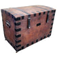 19th Century Oak & Metal Banded Silver Chest