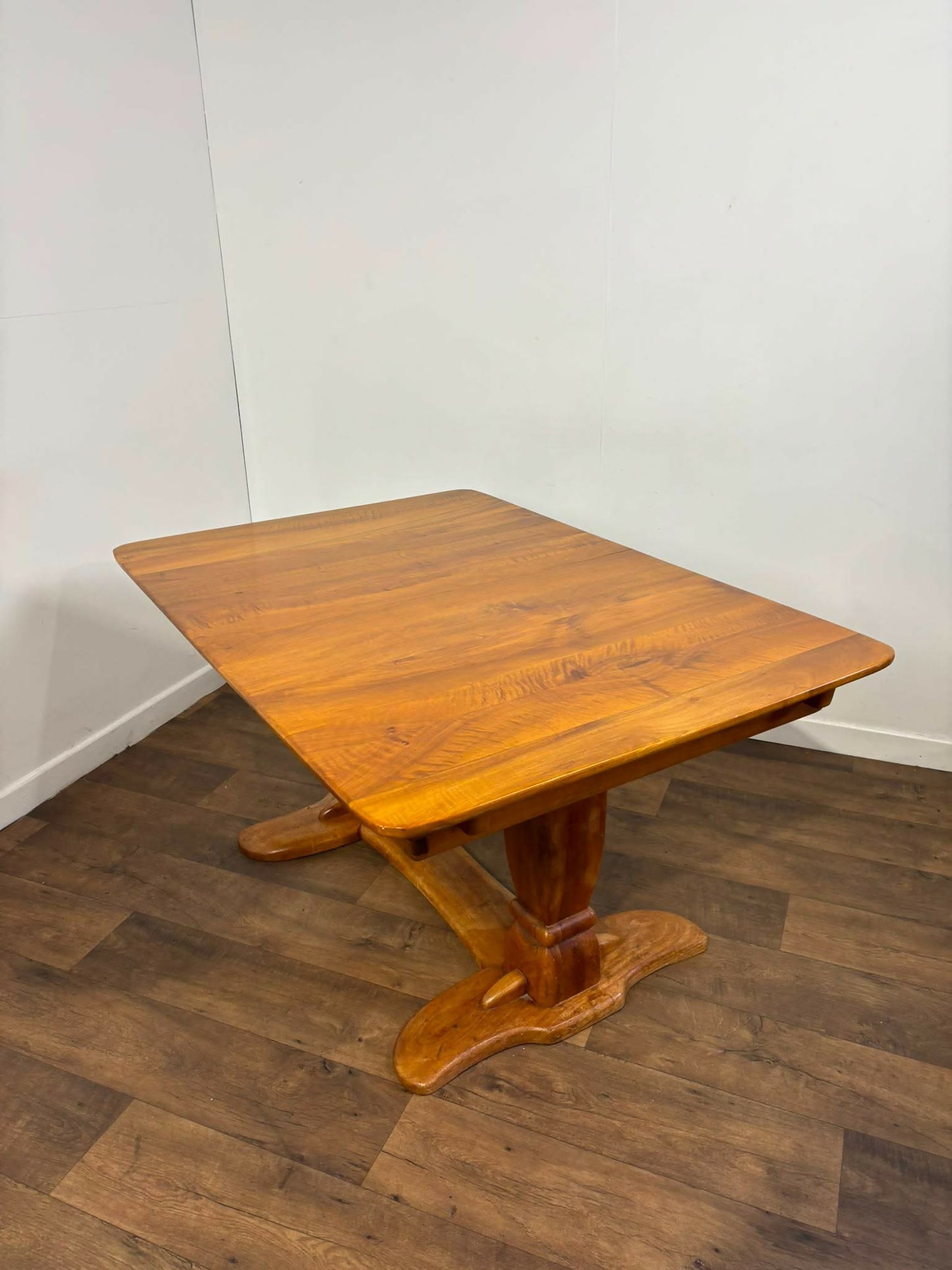 Cherry Wood Refectory Style Extending Table with Concealed Leaves