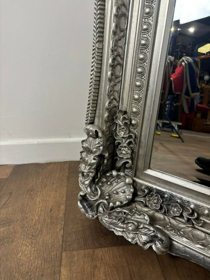 Large Gallery Reproduction Rectangular Bevel Edged Lean Mirror / Wall mirror