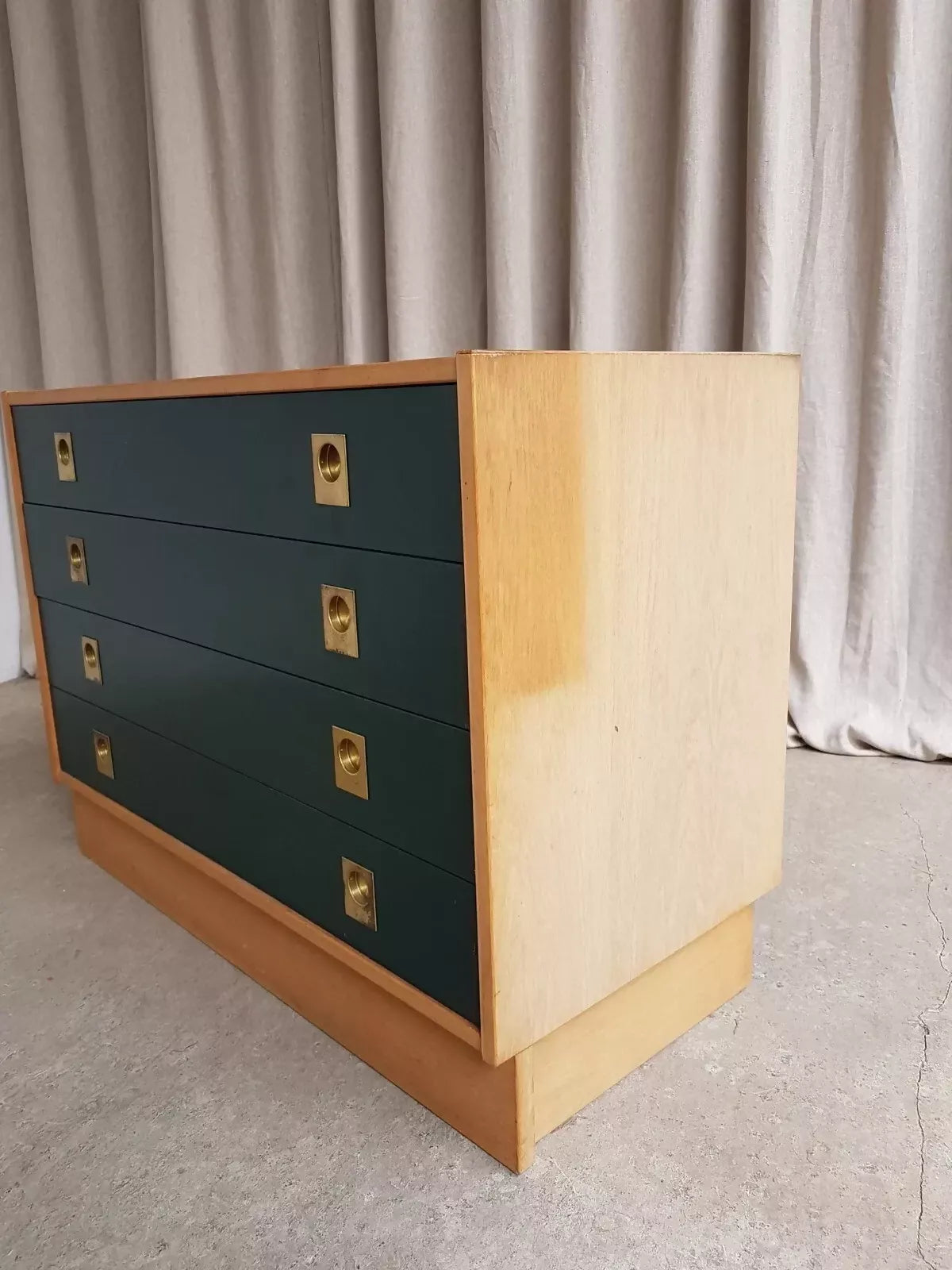 Vintage Mid Century Danish Oak Chest Of Drawers Scandinavian Style Retro R191