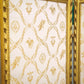 Folding Screen Room Divider Gilt Wood French Empire Style Paravent Silk and Glas