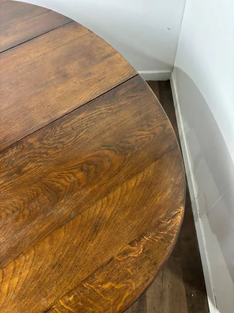 Vintage Oak Drop Leaf Dining Table