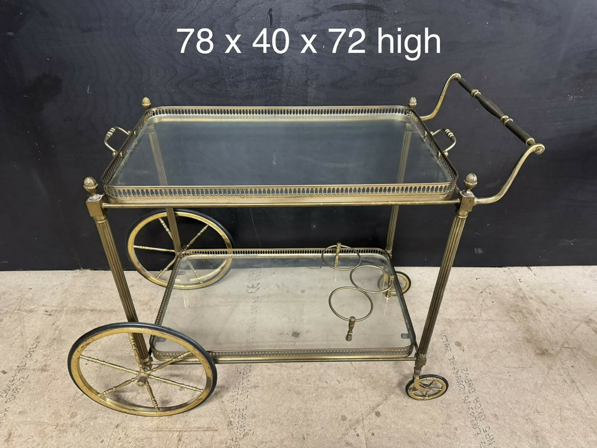 French Brass Cocktail Trolley