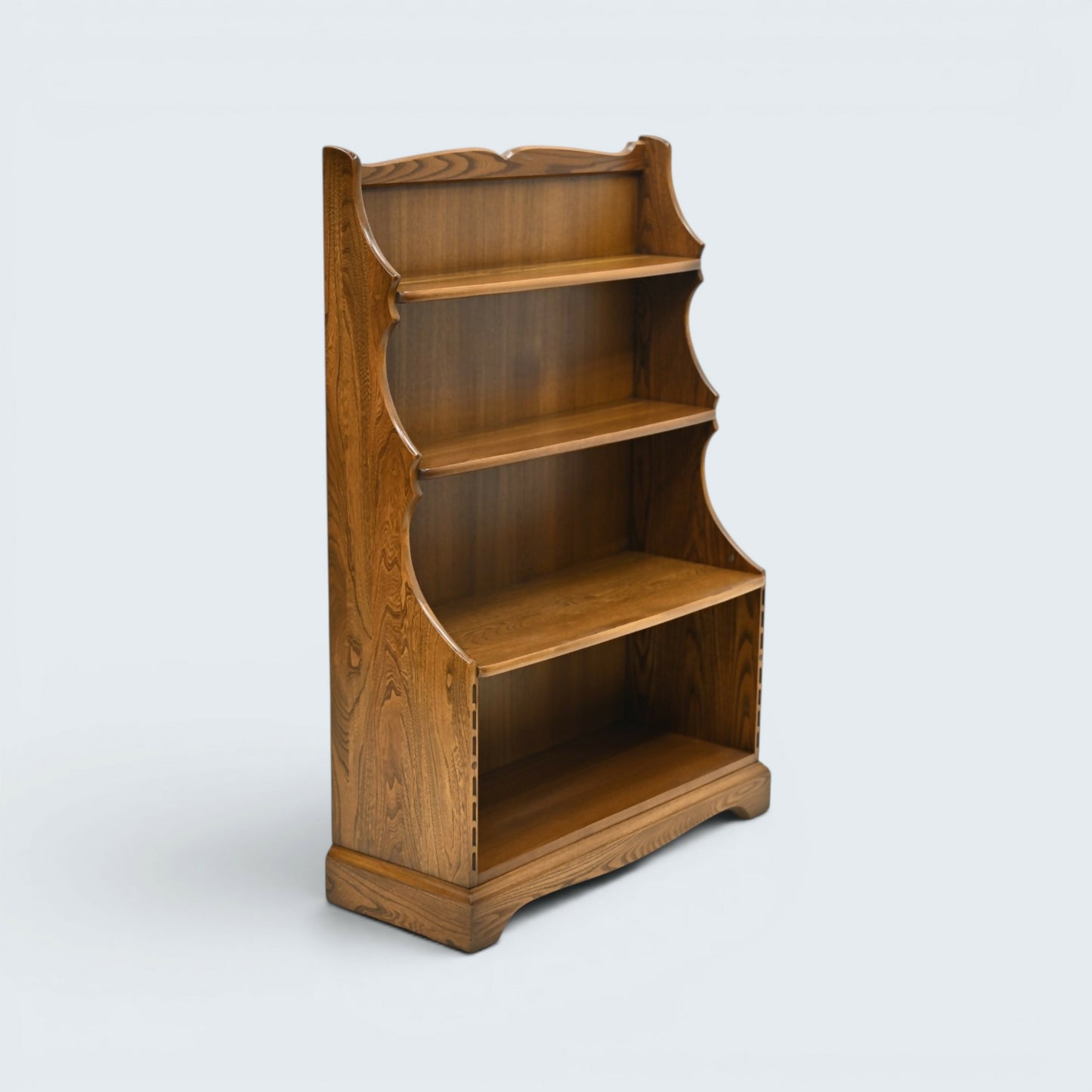 Ercol Waterfall Bookcase 3 Shelves Golden Dawn Solid Elm Shelf FREE UK Delivery