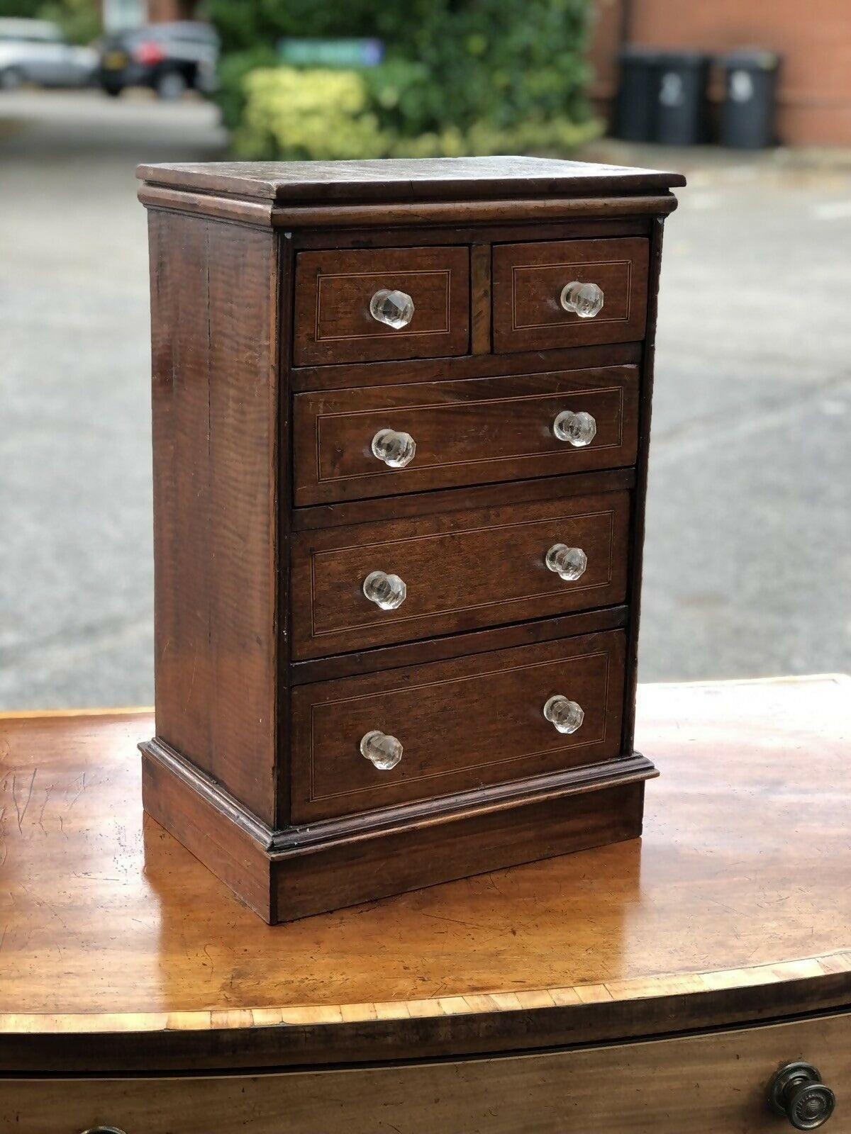 Vintage Victorian Set Of Table Top Jewellery/ Collectors Drawers.