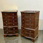 Pair of Antique style Serpentine chest of drawers / bedsides