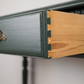 Vintage Green Writing Desk, Painted Desk with Drawers, Dressing Table or Console Table