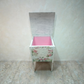 White Decoupaged Cabinet