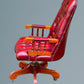 Red Leather Chesterfield Office Chair - Directors Chair