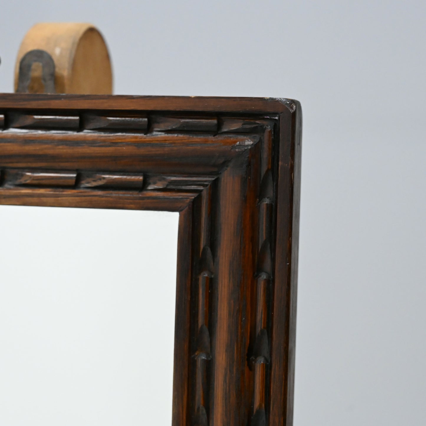 Old Charm Oak Framed Wall Mirror Heavy 69cm x 64cm Tudor Brown FREE Delivery. SBR9887/0912D