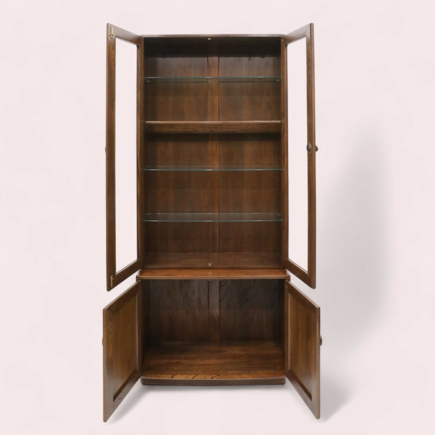 Ercol Tall Narrow Cupboard Display Cabinet Fruitwood Finish FREE UK* Delivery. SBR9628/0710D