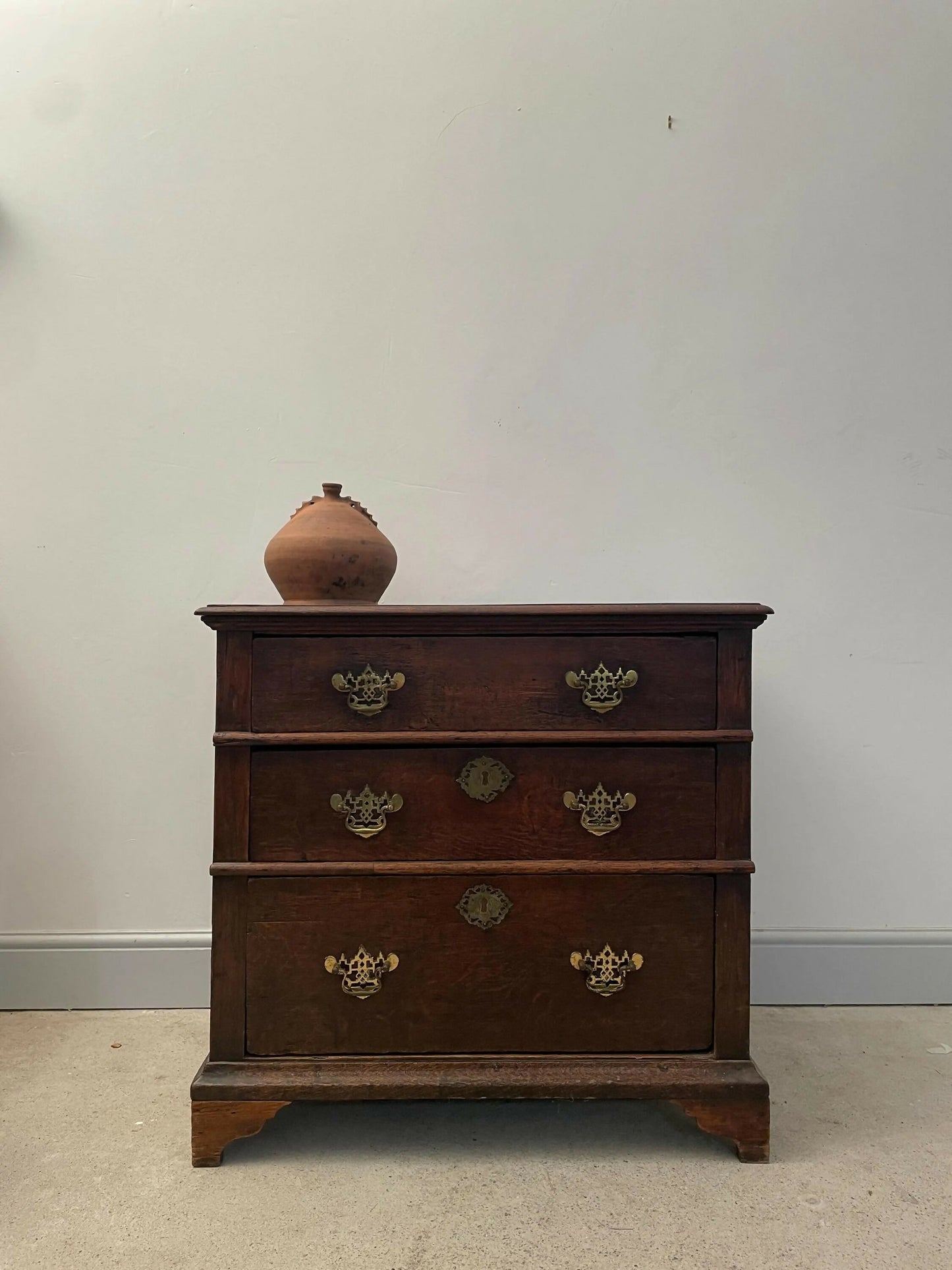 An 18th century vintage oak chest of drawers