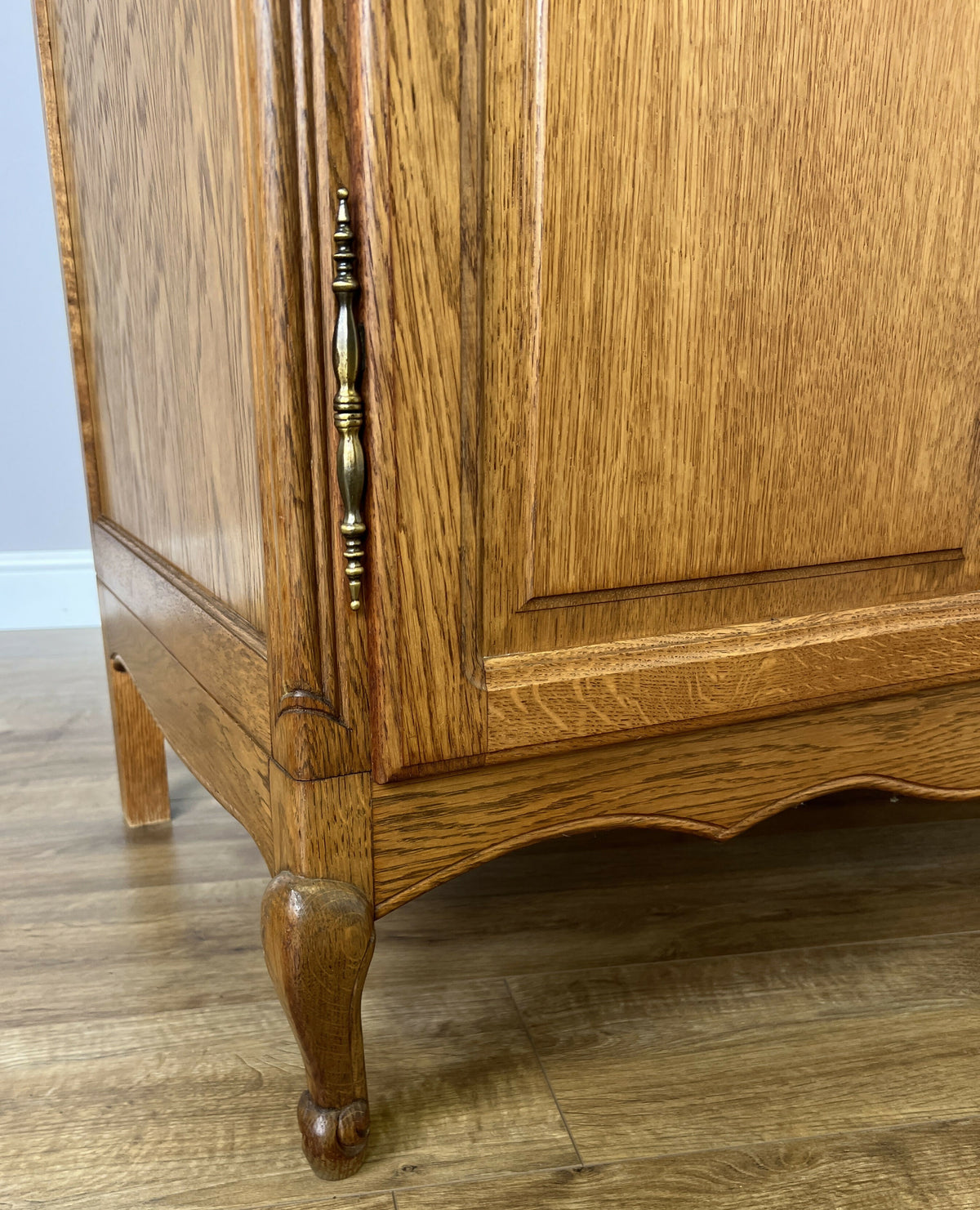 Wardrobe Vintage French Louis XVI Style Oak Five Door Carved Armoire LOT 6519