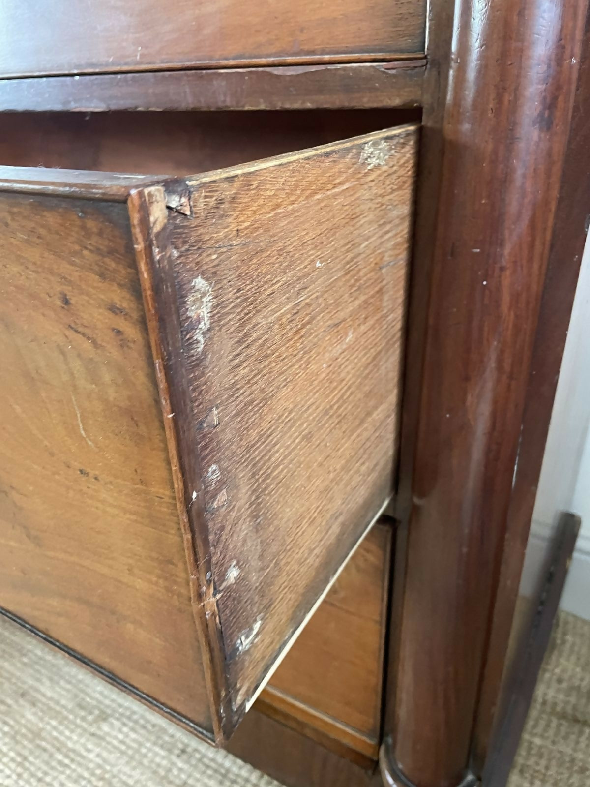 Vintage Tallboy Mahogany Scotch Chest Of Drawers