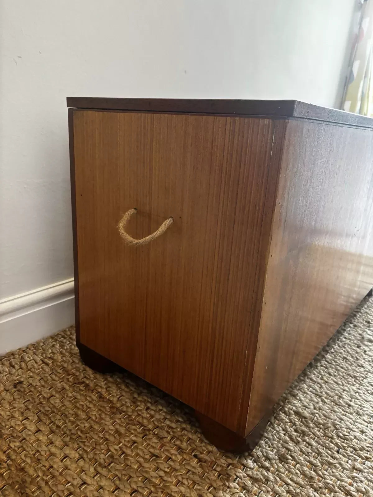 Mid Century Teak Blanket Chest Storage Box Coffee Table Danish Style Trunk 1960s