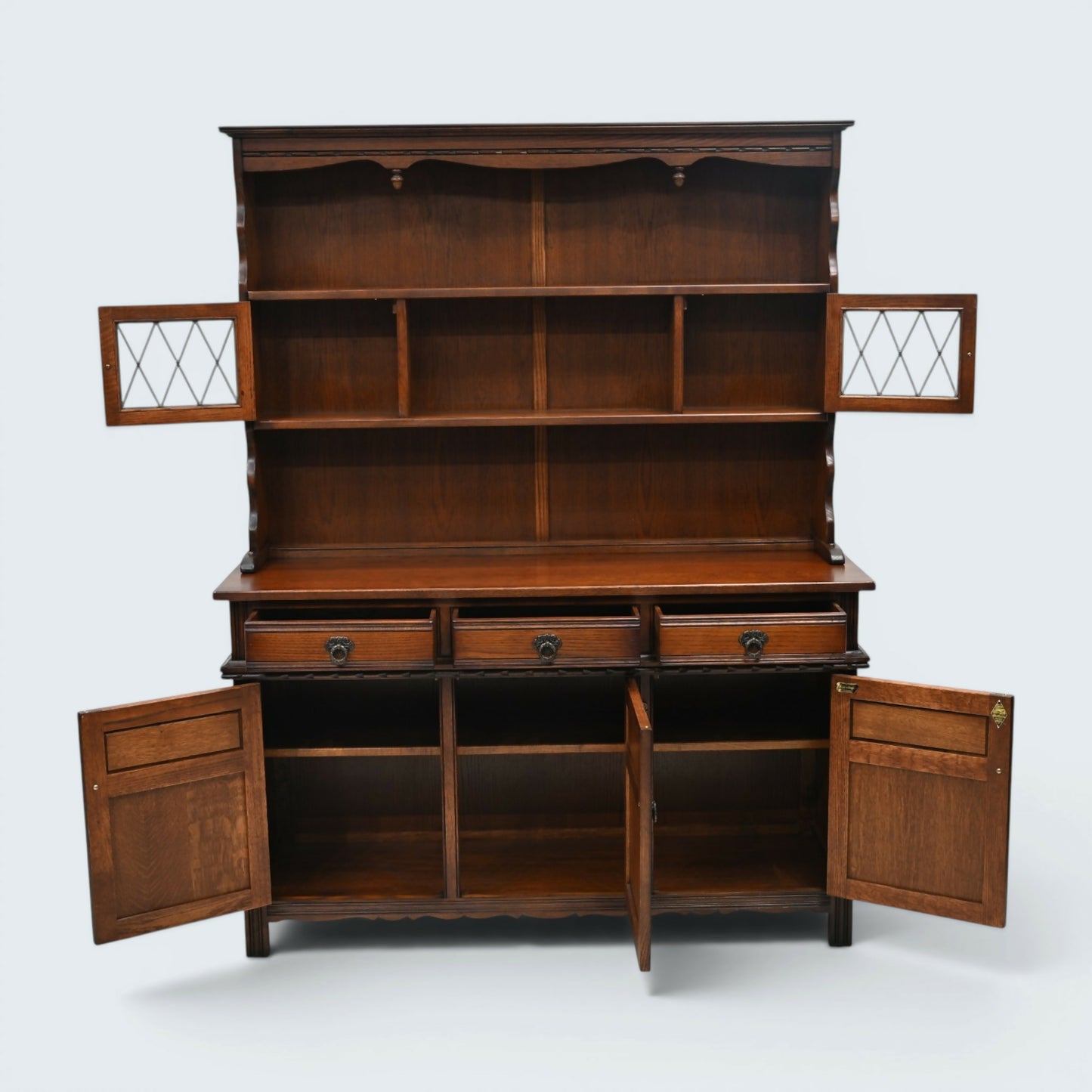 Old Charm Oak Dresser In Tudor Brown 4ft 6" Wide Door & Drawer FREE UK* Delivery