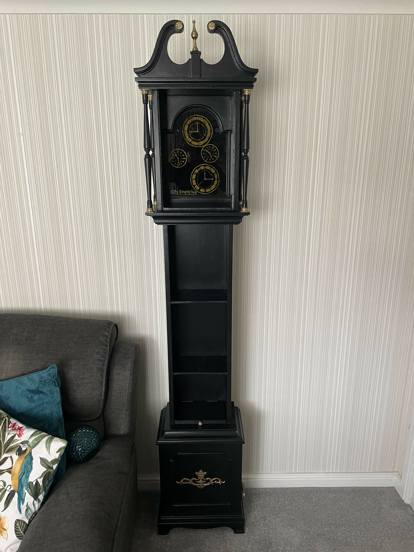 Re-purposed Tall Clock into a Bespoke Decorative Display unit