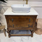 Traditional Vintage Wooden Bathroom Vanity Unit - George II