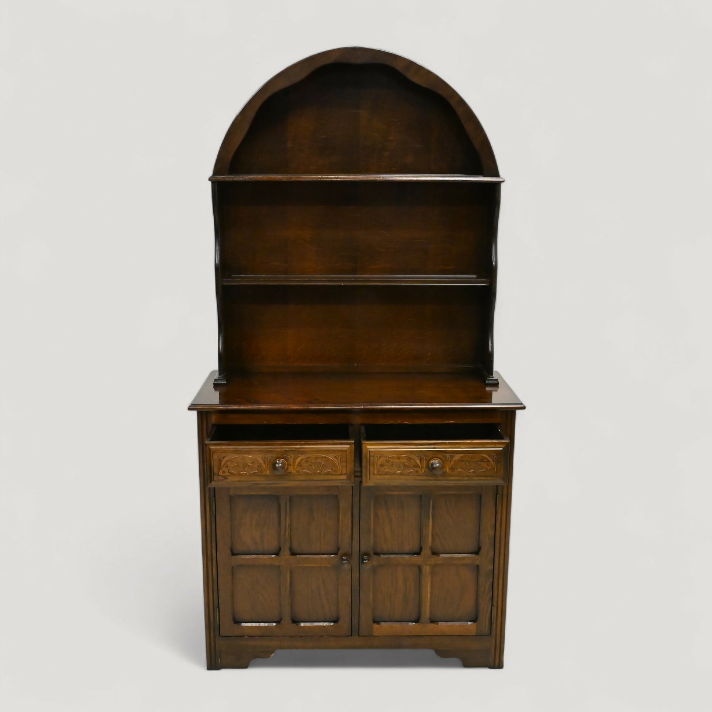 Vintage Oak Dutch Dresser 2 Drawer 2 Door Dome Top 2 Piece FREE UK Delivery*. SBR10927/1009E