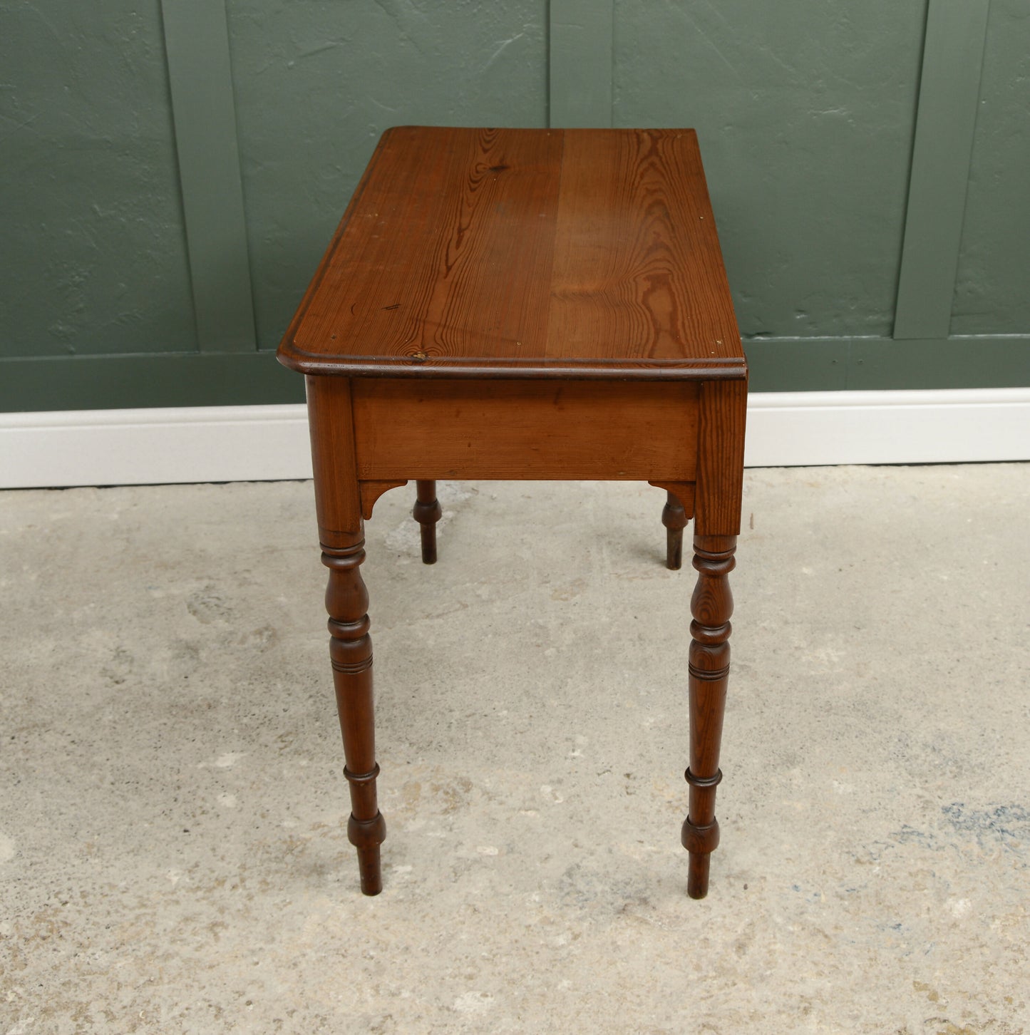 Pitch Pine Console Table / Writing Desk - Arts & Crafts