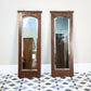 A Pair of Victorian Wall Mirrors Bevel Edged Glass Carved Top and Bottom