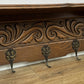 Coat Rack Vintage French Oak Wall Mounted 5 Hooks Carved Rack Hanger LOT 6302