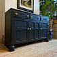Newly refurbished solid wood sideboard black large