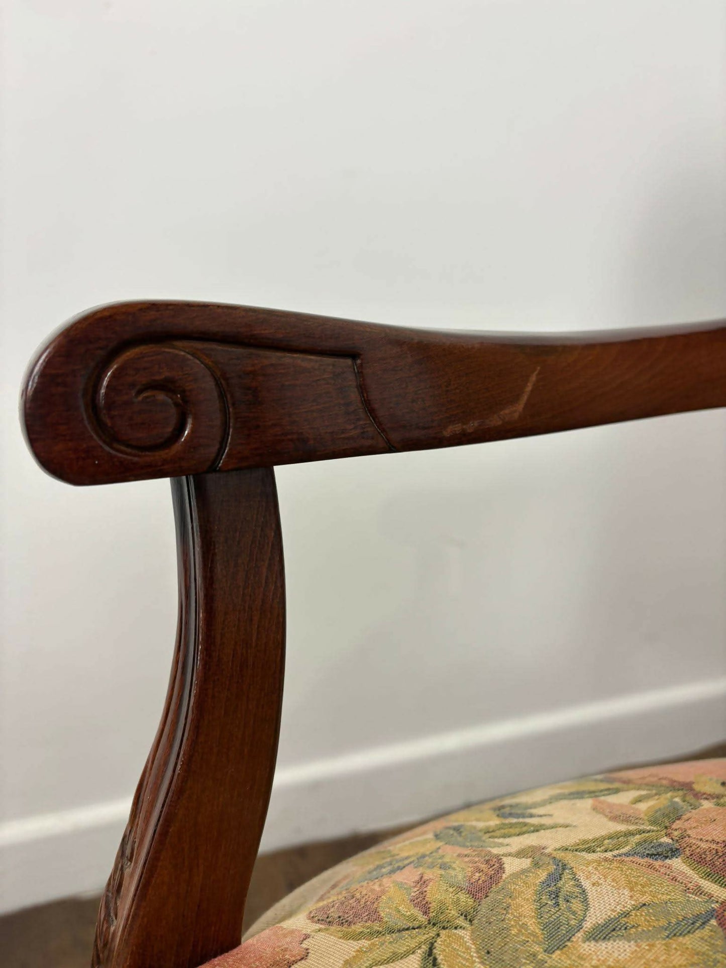 Reproduction French Style Upholstered Arm Chair