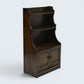 Ercol Old Colonial Waterfall Bookcase 2 Shelves Dark Finish FREE UK Delivery