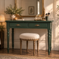 Vintage Green Writing Desk, Painted Desk with Drawers, Dressing Table or Console Table