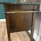 Antique Framed Oak Washstand with Marble Top & Back1