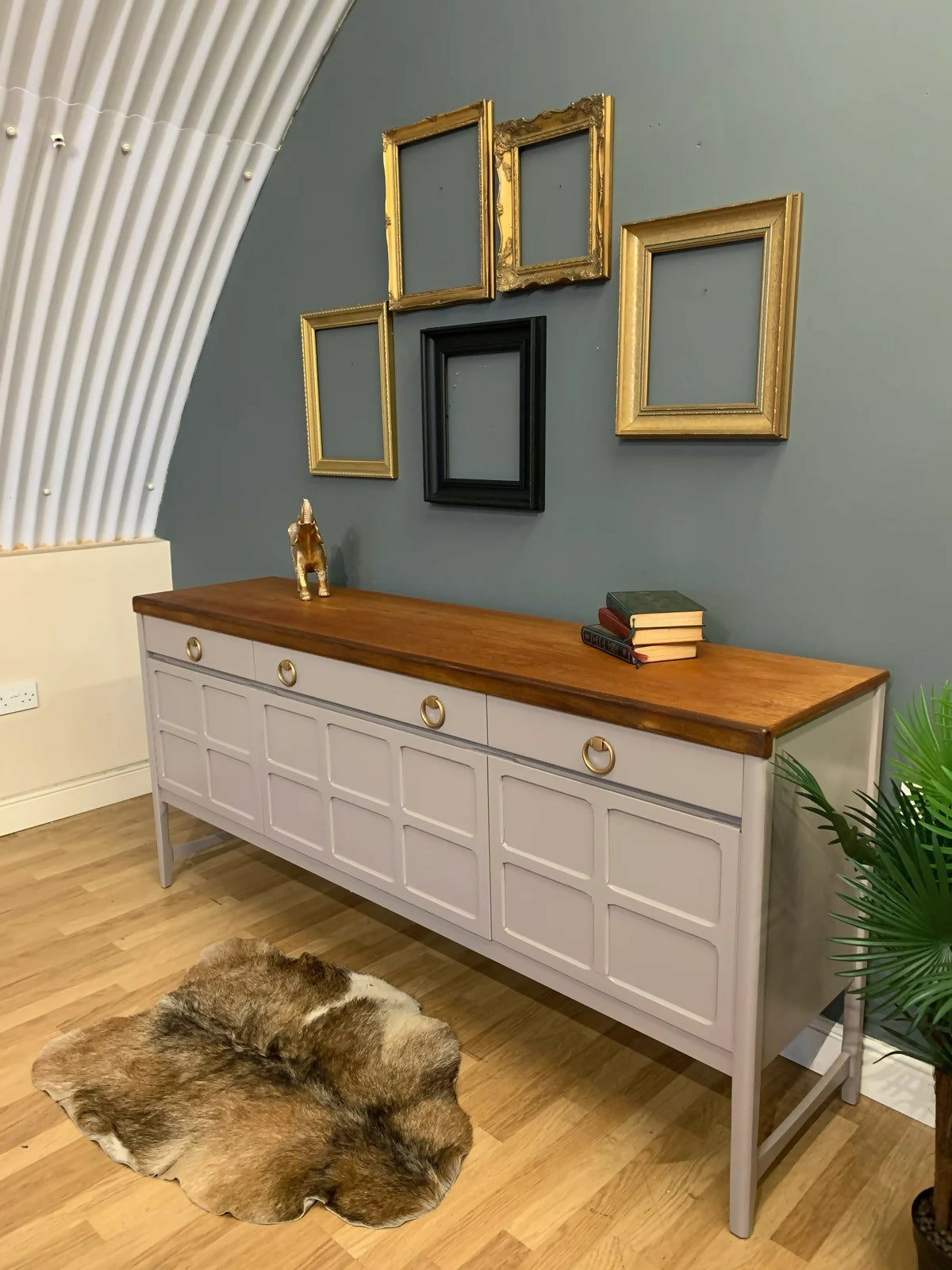 Large Vintage teak sideboard in neutral.