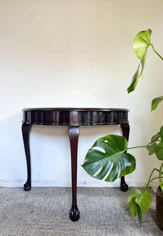 Mid Century Retro Vintage Table Hallway Console Half Moon