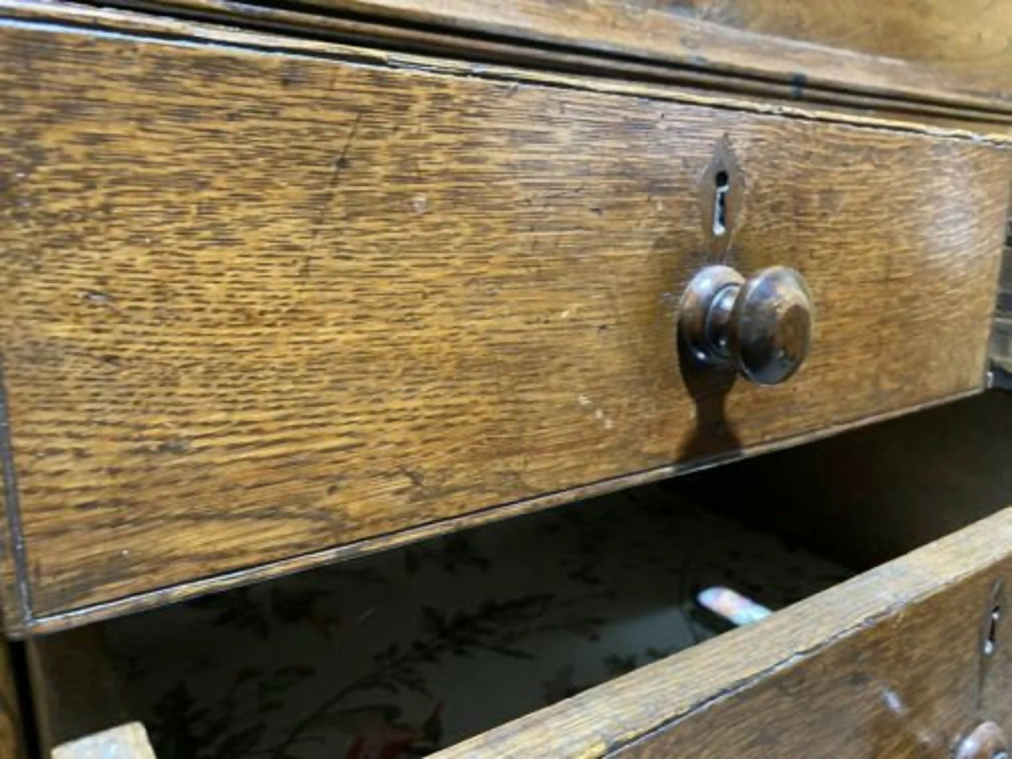 Antique George III Oak & Yew Press Housekeeper’s Cupboard