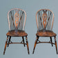 Set of Four Elm Wheel Back Windsor Chairs
